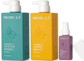 Conjunto de cuidados com a pele Medix 5.5 antienvelhecimento com creme corporal de vitamina C
