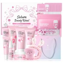 Conjunto de cuidados com a pele MrCuvaryas Japan Sakura para meninas de 8 a 12 anos Conjunto de cuidados com a pele MrCuvaryas Japan Sakura para meninas de 8 a 12 anos