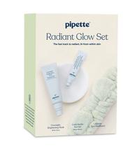 Conjunto de cuidados com a pele Pipette Radiant Glow com máscara e gel para os olhos, 3 peças
