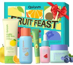Conjunto de cuidados com a pele QUIYUM Fruit para adolescentes e mulheres com 5 produtos