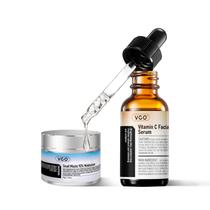 Conjunto de cuidados com a pele VGO Snail Mucin 92% hidratante 50 ml e sérum de vitamina C 30 ml