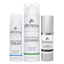 Conjunto de cuidados com a pele Vibriance Super C sérum, limpador e creme