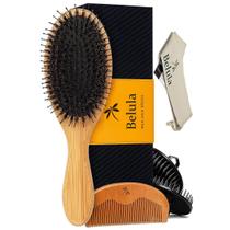 Conjunto de cuidados com o cabelo Belula Boar Bristle Brush Nylon Pin Brush