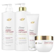 Conjunto de cuidados com o cabelo Dove Amino Curl Regimen, shampoo e condicionador