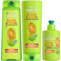 Conjunto de cuidados com o cabelo Garnier Fructis Sleek & Shine para cabelos crespos