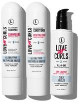 Conjunto de cuidados com o cabelo Love Ur Self sem fragrância para cabelos cacheados Conjunto de cuidados com o cabelo Love Ur Self sem fragrância para cabelos cacheados