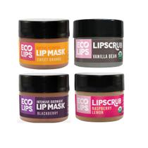 Conjunto de cuidados labiais Eco Lips Organic Sugar, esfoliante labial e máscara labial
