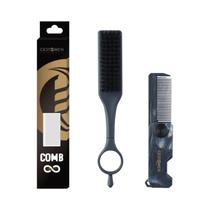 Conjunto De Cuidados Para Barba Masculina 2 Peças: Escova De Cabelo Profissional E Mini Pente