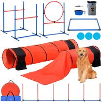 Conjunto de cursos de agilidade para cães VEVOR, 13 unidades com 2 túneis e sacos de areia