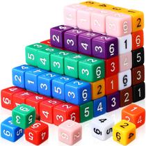 Conjunto de dados aberto 100 unidades em poliédrico D6 de 16 mm para jogos de tabuleiro