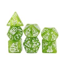 Conjunto De Dados Acrílicos Com Tema De Coelho 7 Peças Para Dungeons And Dragons Brinquedos De