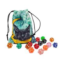 Conjunto De Dados Acrílicos De Cores Mistas 60 Peças Multi-Facetados D20 Para Jogos De Tabuleiro KTV