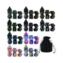 Conjunto de Dados Acrílicos para RPG/DND - 10 Peças com Bolsa