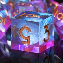 Conjunto de dados AUSTOR Liquid Core DND 7-Die para Dungeons and Dragons Conjunto de dados AUSTOR Liquid Core DND 7-Die para Dungeons and Dragons
