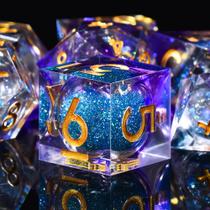 Conjunto de dados AUSTOR Liquid Core Resin DND 7-Die Dungeons Dragons