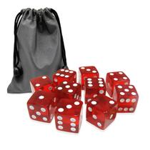 Conjunto de dados Bluemoona, 10 peças, 19 mm, 6 lados, D6, RPG, D&D com bolsa