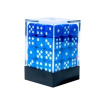 Conjunto de Dados Central Dices - D6 - Azul e Branco Conjunto de Dados Central Dices - D6 - Azul e Branco