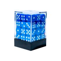 Conjunto de Dados Central Dices - D6 - Azul e Branco Conjunto de Dados Central Dices - D6 - Azul e Branco
