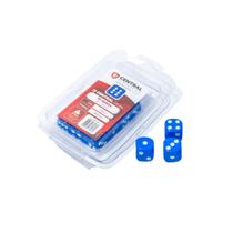 Conjunto de Dados Central Dices D6 de 16mm Azul e Branco