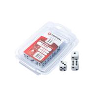 Conjunto de Dados Central Dices D6 de 16mm Branco e Preto
