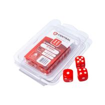 Conjunto de Dados Central Dices D6 de 16mm Vermelho Branco Conjunto de Dados Central Dices D6 de 16mm Vermelho Branco