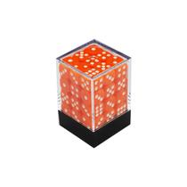 Conjunto de Dados Central Dices - D6 - Laranja e Branco Conjunto de Dados Central Dices - D6 - Laranja e Branco