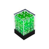 Conjunto de Dados Central Dices D6 Verde Claro e Branco Conjunto de Dados Central Dices D6 Verde Claro e Branco