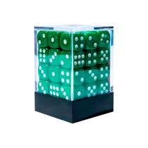 Conjunto de Dados Central Dices - D6 - Verde e Branco Conjunto de Dados Central Dices - D6 - Verde e Branco