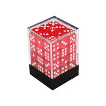 Conjunto de Dados Central Dices D6 Vermelho Melancia Branco