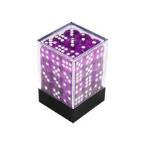 Conjunto de Dados Central Dices D6 Violeta e Branco Conjunto de Dados Central Dices D6 Violeta e Branco
