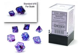Conjunto de Dados Chessex Nebula Nocturnal/Blue Luminary 10mm (7 Dados)