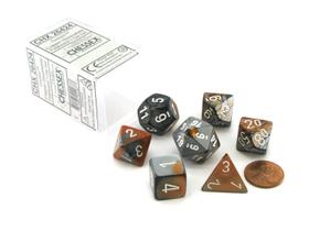 Conjunto de dados Chessex Polyhedral 7-Die Gemini Copper-Steel