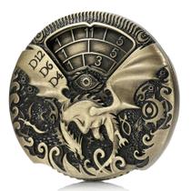 Conjunto de dados D&D de metal Spinner DNDND 7 em 1 com caixa de presente - latão Conjunto de dados D&D de metal Spinner DNDND 7 em 1 com caixa de presente - latão