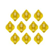 Conjunto De Dados D8 De Cor Transparente, 10 Peças De Plástico Com 8 Lados Para Jogos De Tabuleiro,