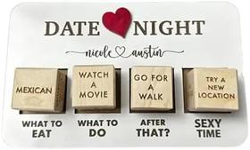 Conjunto de dados Date Night Thyggzjbs Funny Reutilizable Couple Dice Conjunto de dados Date Night Thyggzjbs Funny Reutilizable Couple Dice