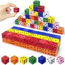 Conjunto de dados de espuma XIPEGPA 80 unidades com brinquedo de jogo matemático Number Dots