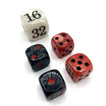 Conjunto de dados de gamão Luck Lab Pearl Dice 22 mm com bolsa Conjunto de dados de gamão Luck Lab Pearl Dice 22 mm com bolsa