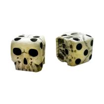 Conjunto De Dados De Halloween Caveira Branca 2 Peças Para Dungeons And Dragons, Jogo De Tabuleiro