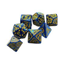 Conjunto de dados de jogo de tabuleiro com padrão de Halloween de 7 peças, dados de jogo DND