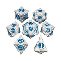 Conjunto De Dados De Metal DND Com 7 Peças D4 D6 D8 D10 D12 D20 Nature Vines Leaf Para RPG D&D