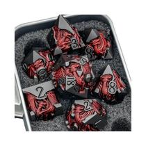 Conjunto De Dados De Metal Dragão Para Jogos De RPG D20 D12 D10 D8 D6 D4 Poliedrais D&D