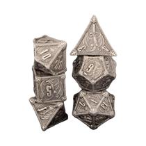 Conjunto De Dados De Metal Dungeon And Dragons DND De 7 Peças Poliédricas RPG D20 D12 D10 D8 D6 D4