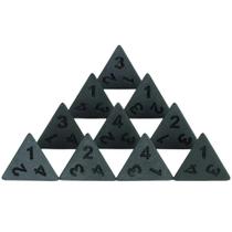Conjunto De Dados De Plástico Preto Profundo D4 D6 D8 D10 D12 D20 10PCS Para Entretenimento De Jogos