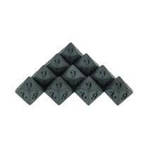 Conjunto De Dados De Plástico Preto Profundo D4 D6 D8 D10 D12 D20 10PCS Para Entretenimento De Jogos Conjunto De Dados De Plástico Preto Profundo D4 D6 D8 D10 D12 D20 10PCS Para Entretenimento De Jogos