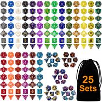 Conjunto de dados de poliedro Awpeye DND de duas cores D&D RPG MTG Conjunto de dados de poliedro Awpeye DND de duas cores D&D RPG MTG