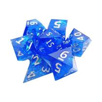 Conjunto De Dados De Resina Colorida, 7 Peças, Molde Poliedro Afiado Multiforma Para Jogo De