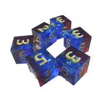 Conjunto De Dados De Resina D6 De Borda Afiada, 6 Peças Para Decoração De Mesa RPG Adereços De Jogo
