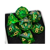 Conjunto De Dados De Resina Dungeons And Dragons Com Bordas Afiadas, Dados Poliedricos D20 D12 D10