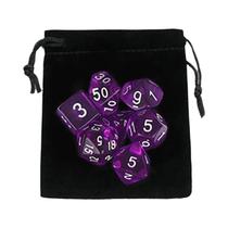 Conjunto De Dados DND Coloridos Com 7 Peças E Bolsa De Veludo D4 D6 D8 D10 D12 D20 Para Jogos De