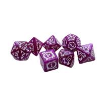 Conjunto De Dados DND Com Padrão De Dragão, 7 Peças, Dados Multifacetados D4 D6 D8 D10 D12 D20 Para